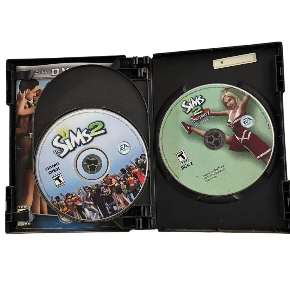 Sims 2 & Sims 2 University Expansion Pack PC CD-ROM